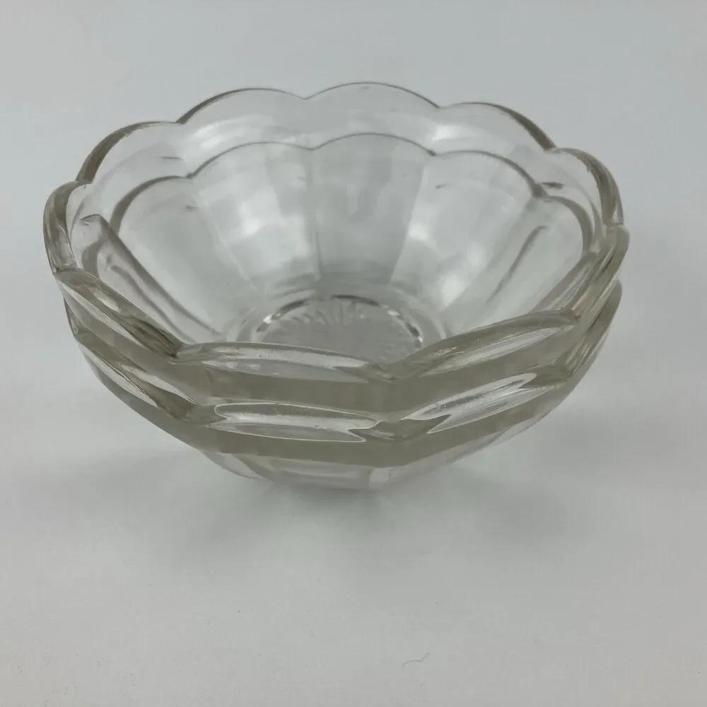 Lot of 10 Glass Unbranded Clear Crystal Vintage Glassware